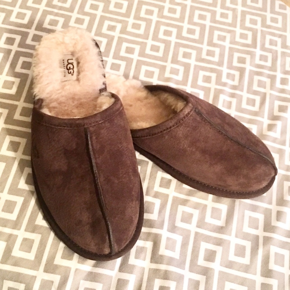 UGG Men’s Scuff Slippers 10 Espresso NWOT